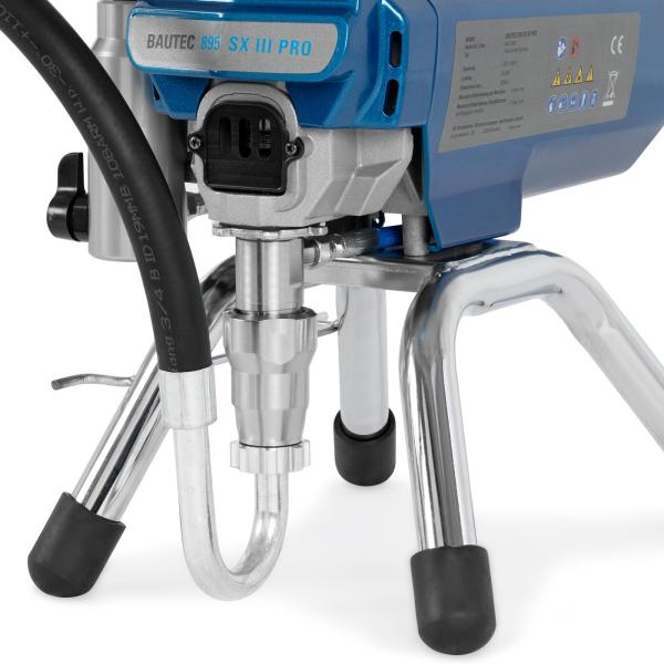 BAUTEC Airless Farbsprühgerät 895 SX III PRO mit Kolbenpumpe | Förderleistung bis 2,7 l/min